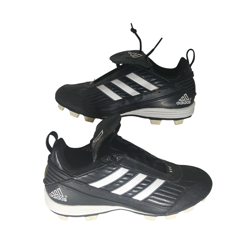 Adidas Baseball Cleats Size 11 Black White Vintage 148091 Adiprene Y2K Sport